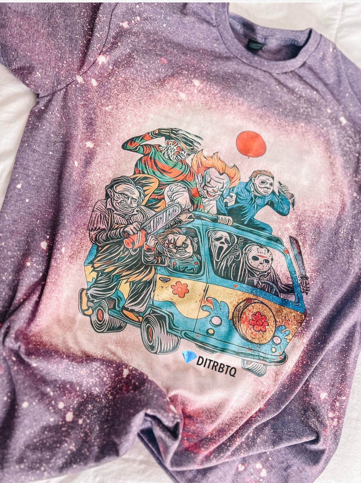 Scooby Van Horror-Bleached tee