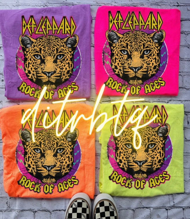Def leopard rock of aces-comfort color tee (4-color choices)