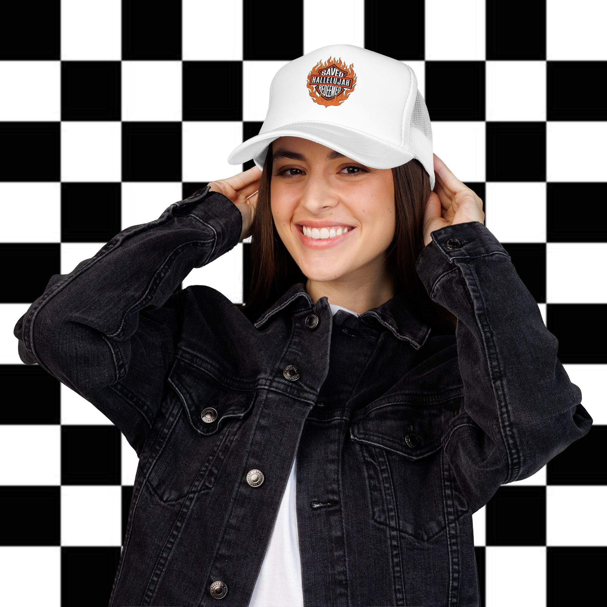 Saved Hallelujah Redeemed Foam Trucker Hat