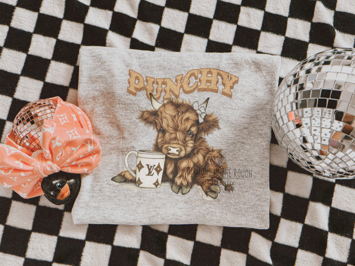 Punchy Bougie Cow-Graphic Tee