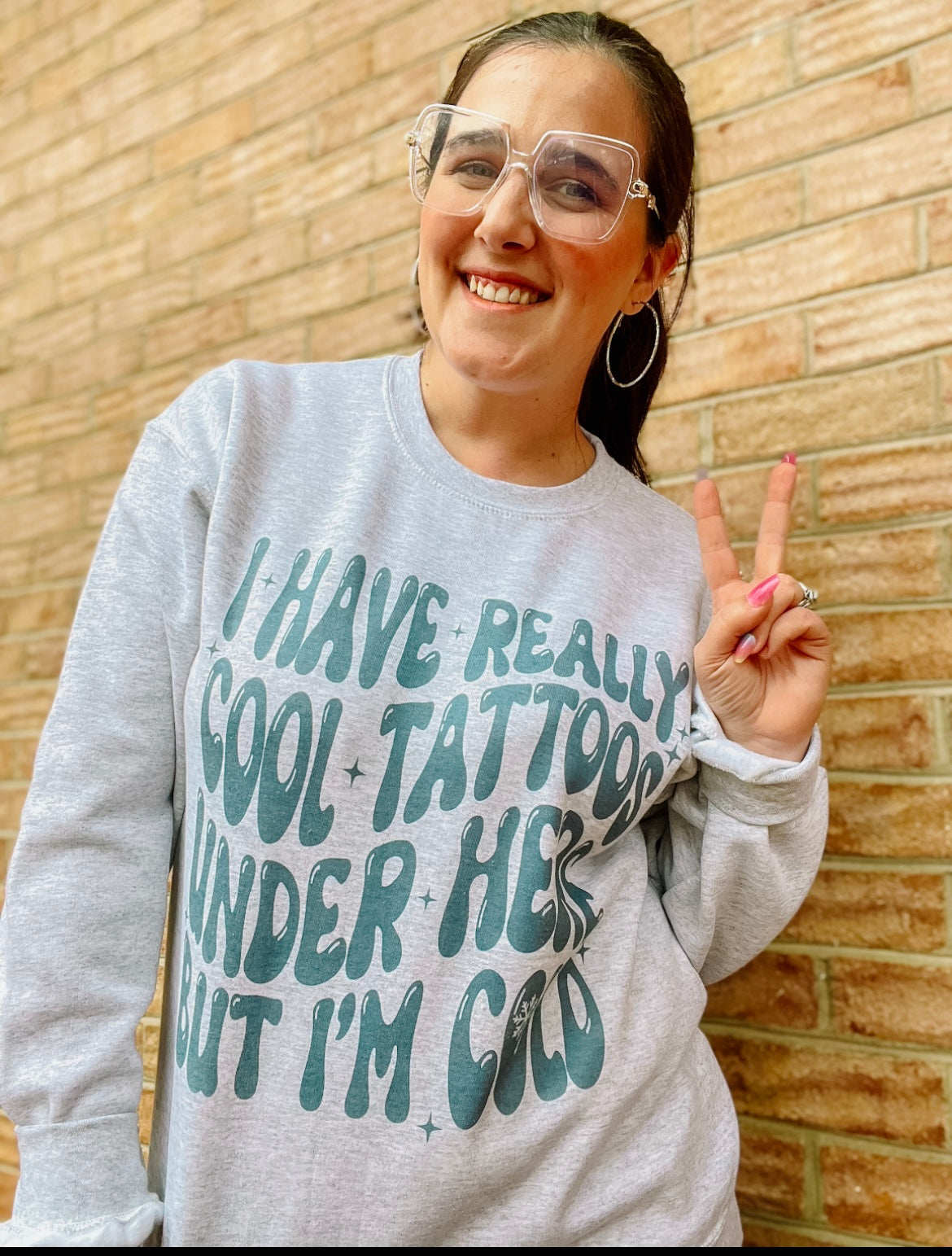 I have Really Cool Tattoos, But I’m Cold-Crewneck