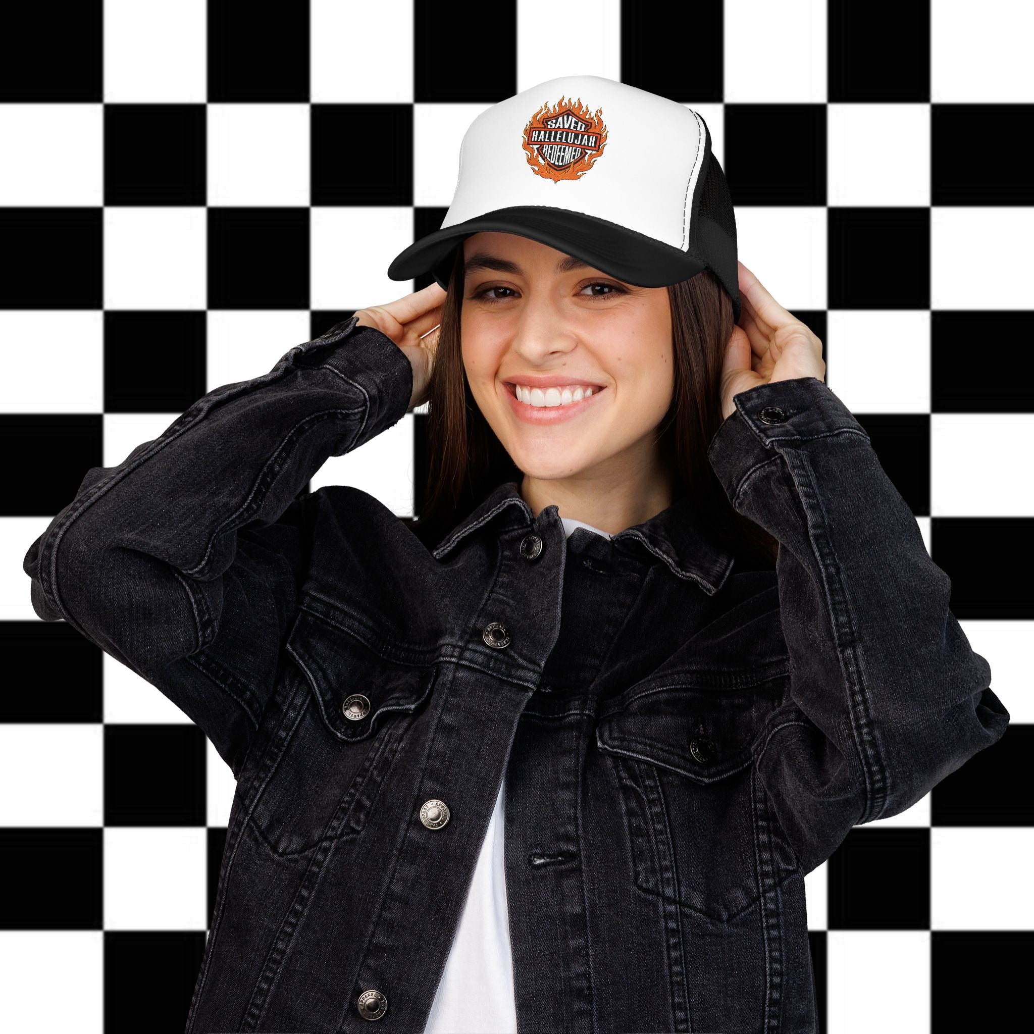 Saved Hallelujah Redeemed Foam Trucker Hat