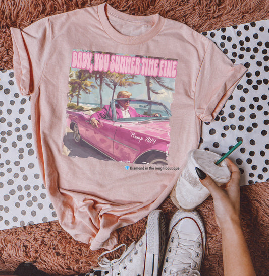 Summer time fine trump-Graphic Tee