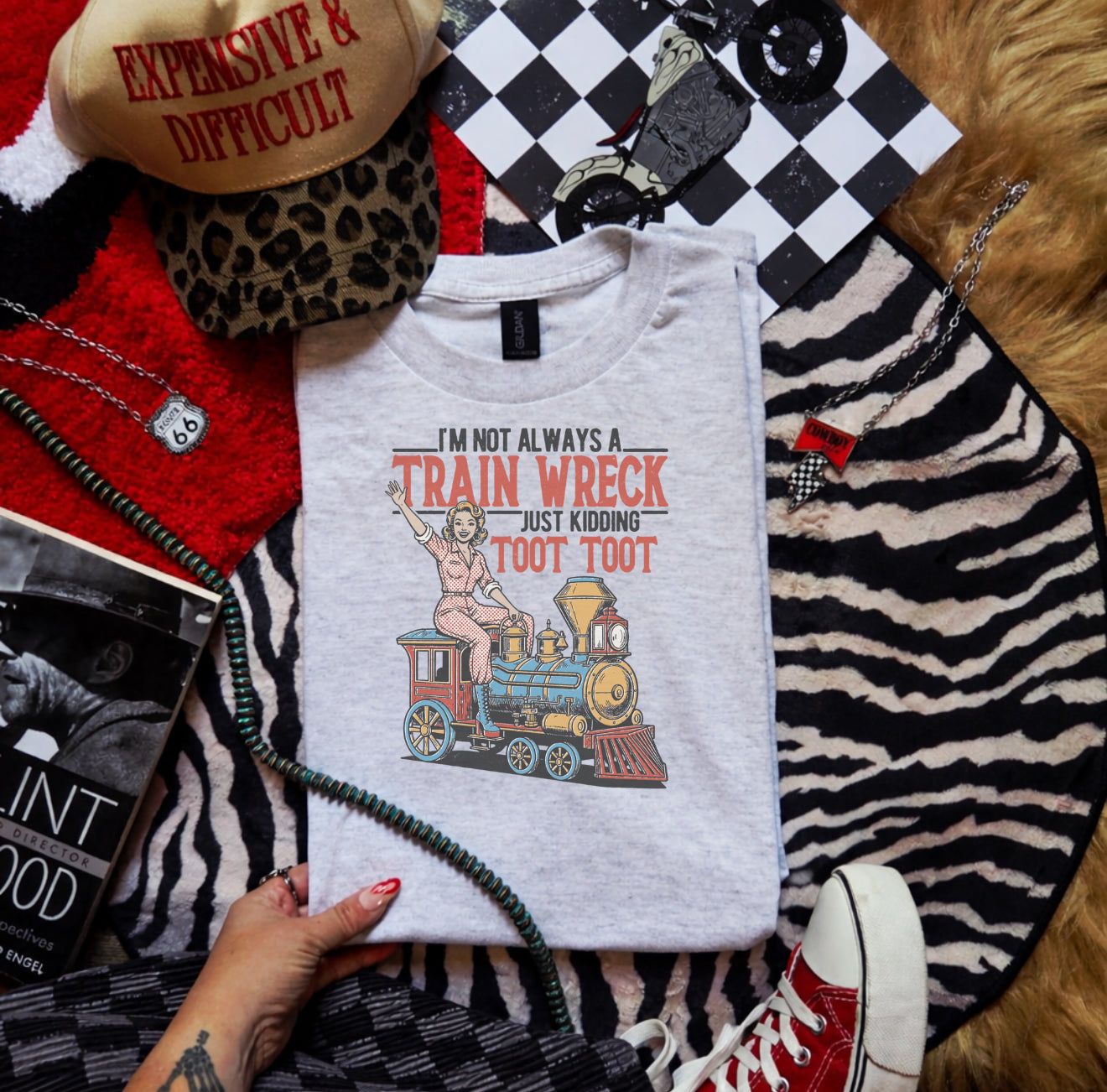 Train wreck -graphic tee