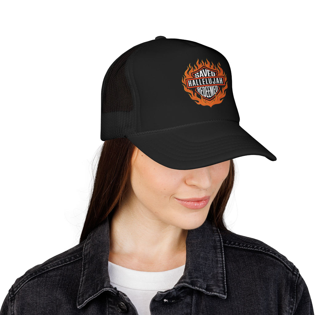 Saved Hallelujah Redeemed Foam Trucker Hat
