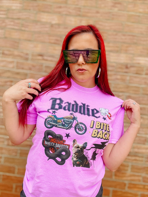 Baddie HD collage-graphic tee