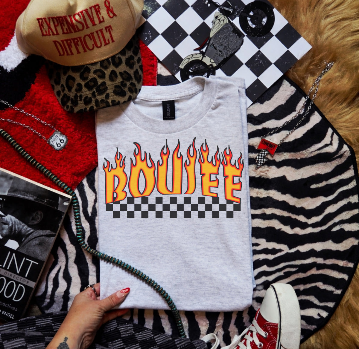 Boujee flames-graphic tee