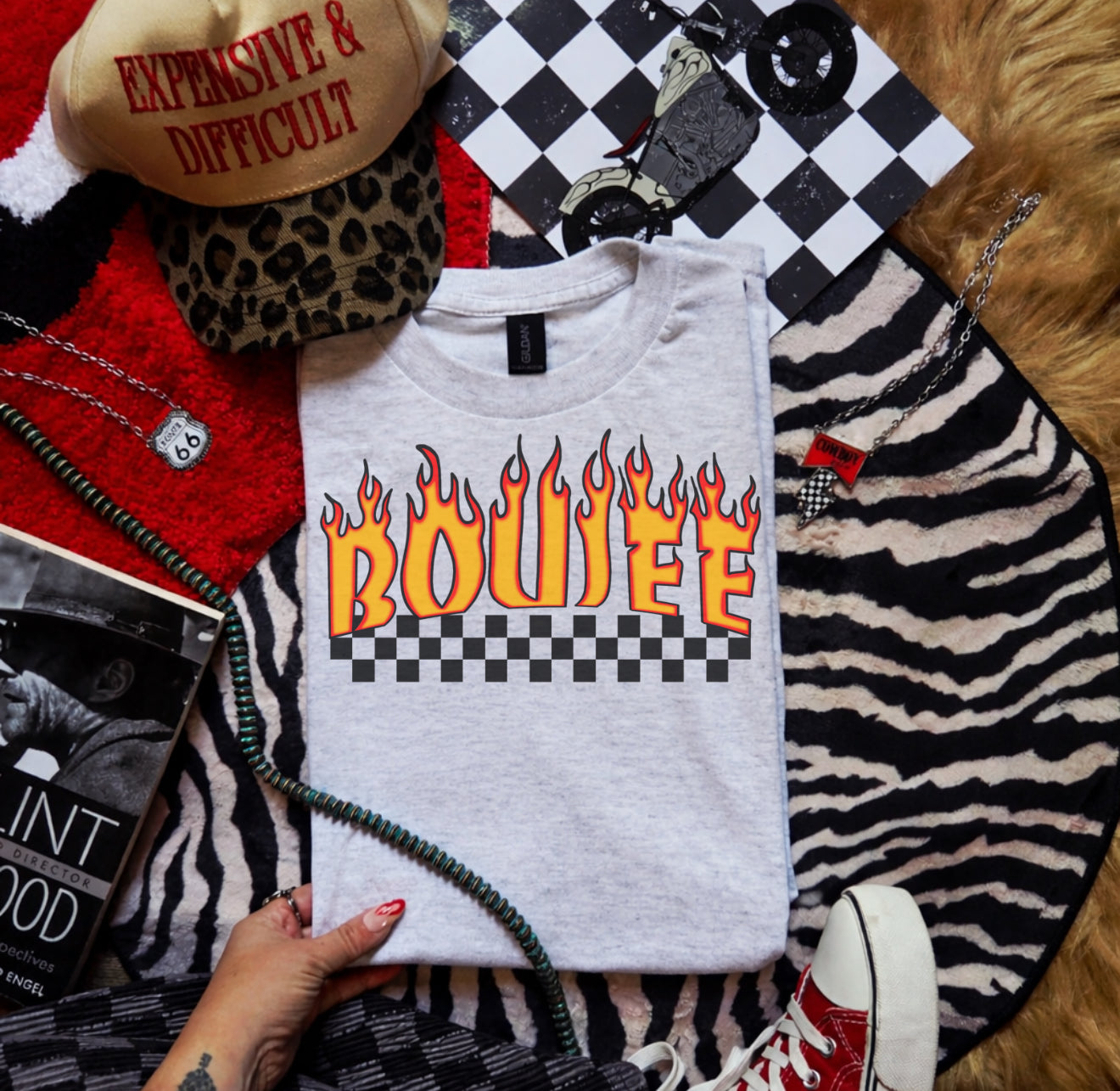 Boujee flames-graphic tee