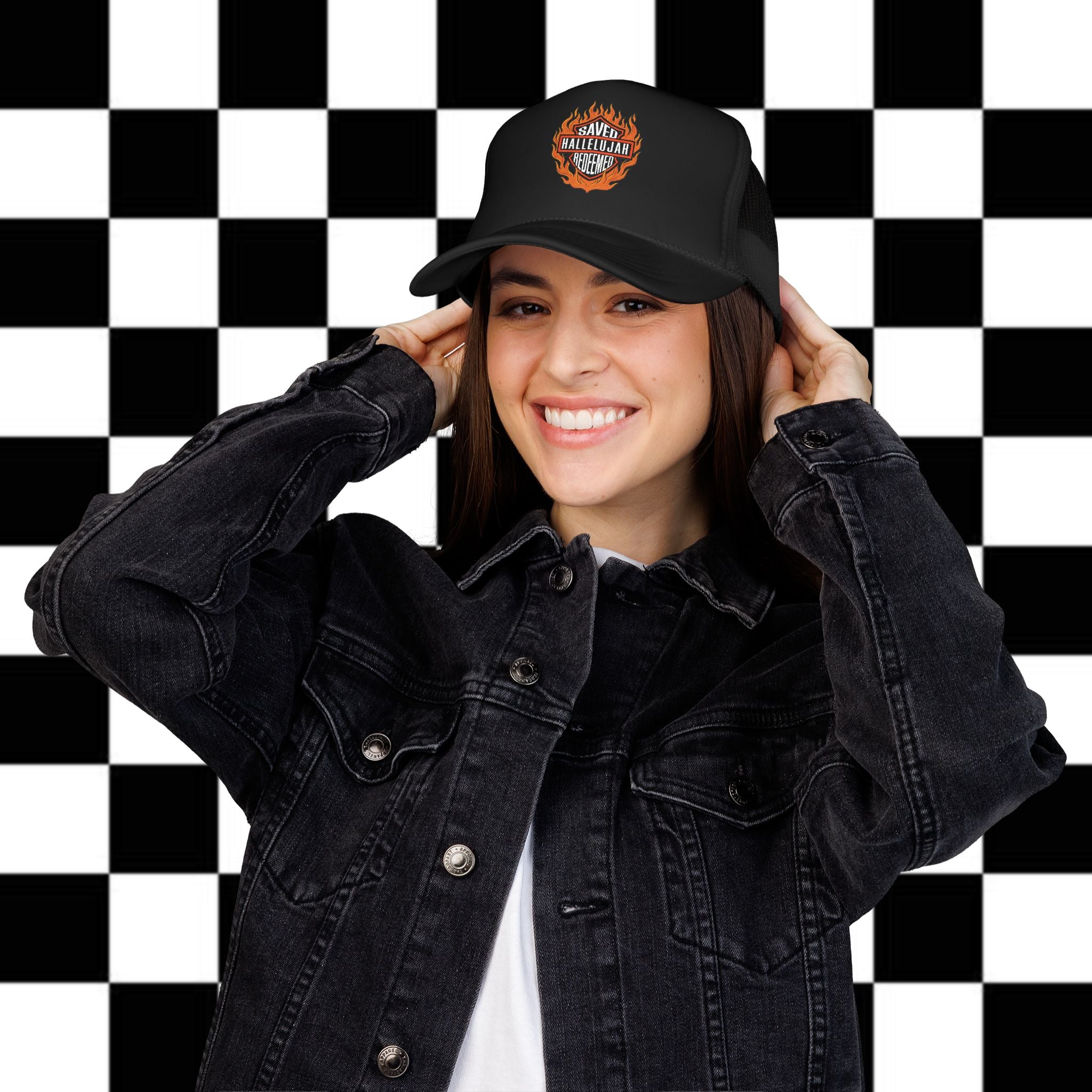 Saved Hallelujah Redeemed Foam Trucker Hat