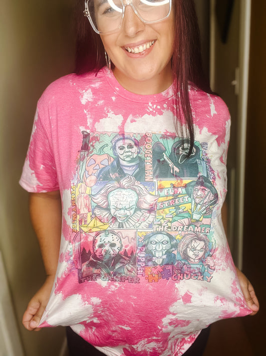 Neon horror-bleached tee