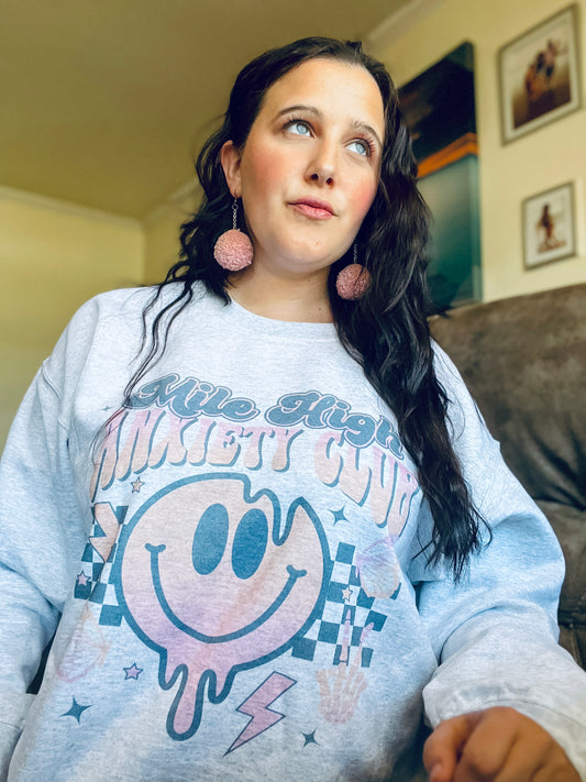 Mile high anxiety-Crewneck