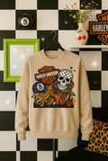 Boujee HD-faux patch sweatshirt