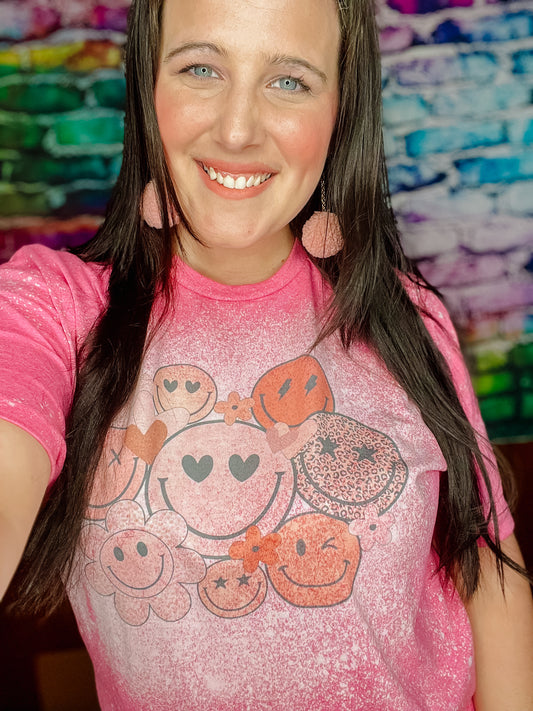 Retro valentines-bleached tee