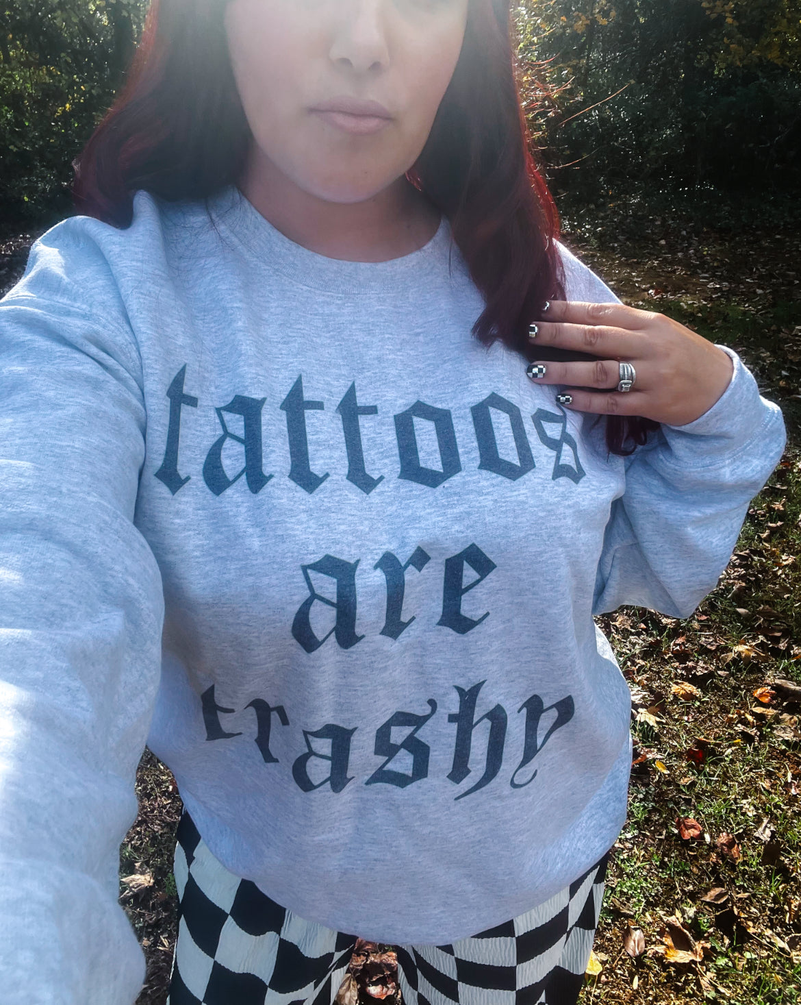 Tattoos are trashy-Crewneck
