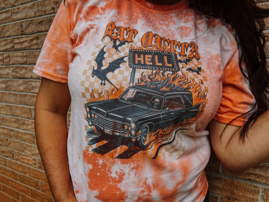 Bat Outta Hell-bleached tee