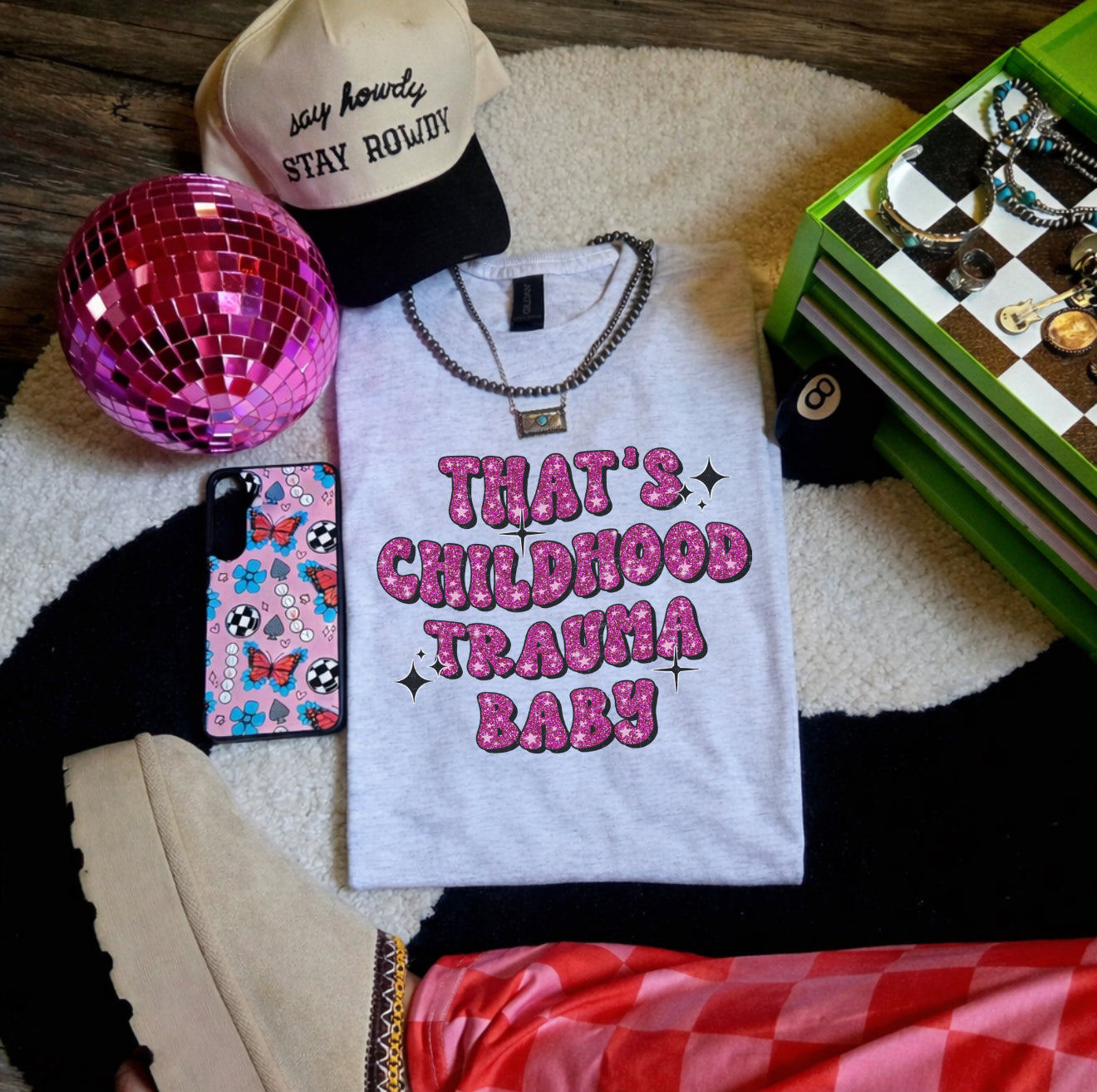 That’s childhood trauma baby-graphic tee