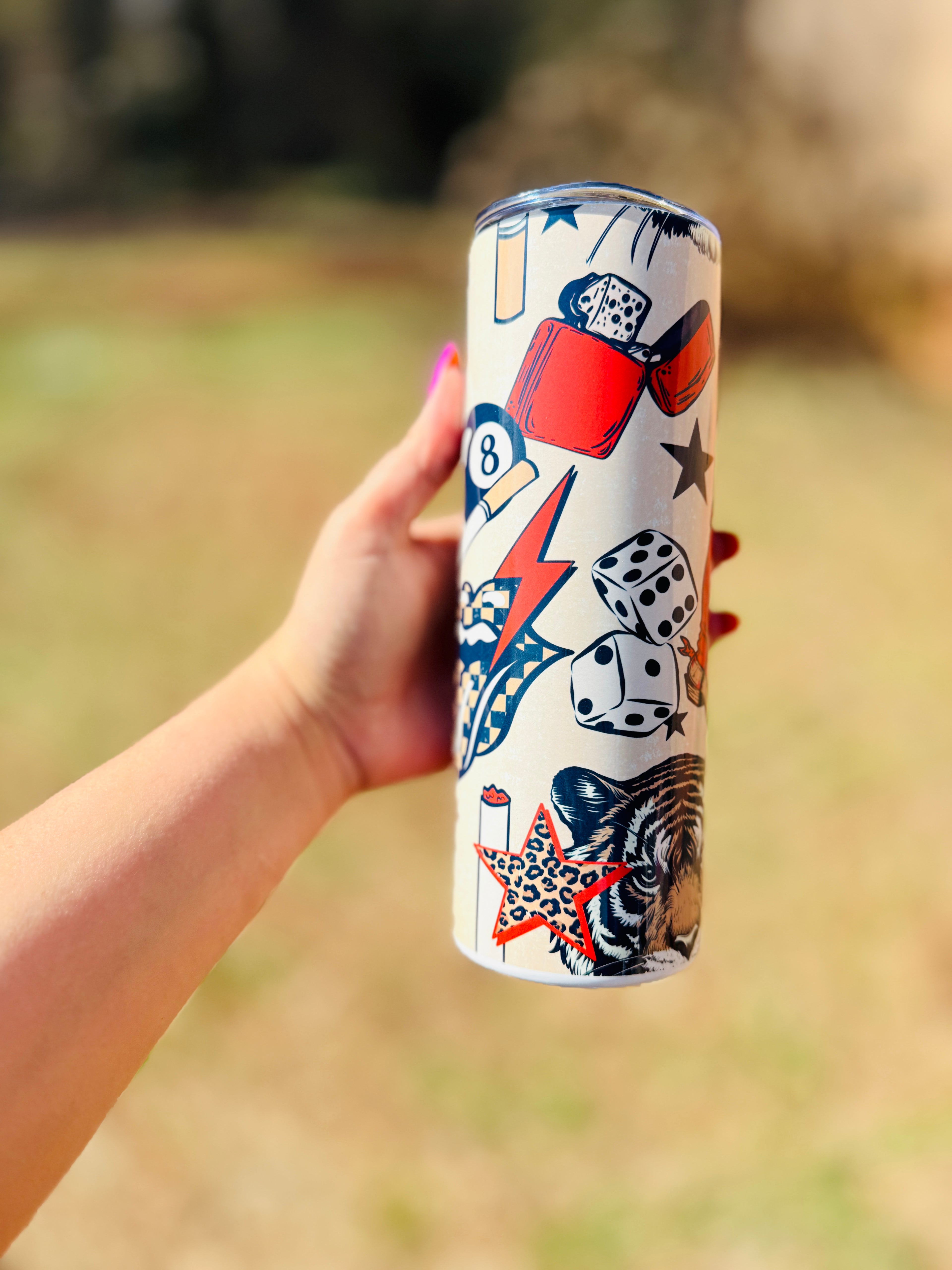 Grungy tiger-Tumbler