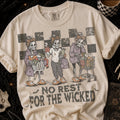 No rest for the wicked- ash grey graphic tee