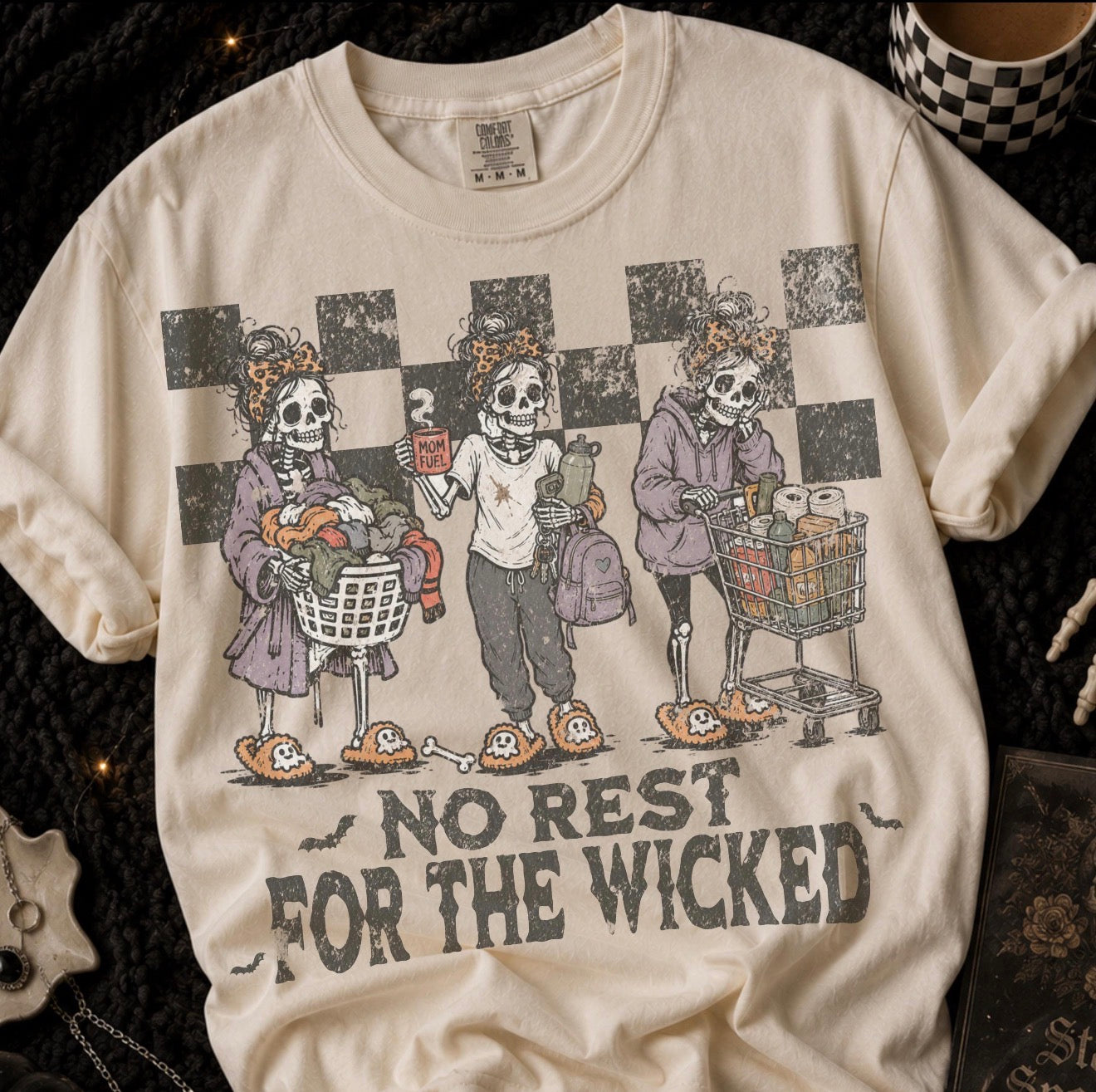 No rest for the wicked- ash grey graphic tee