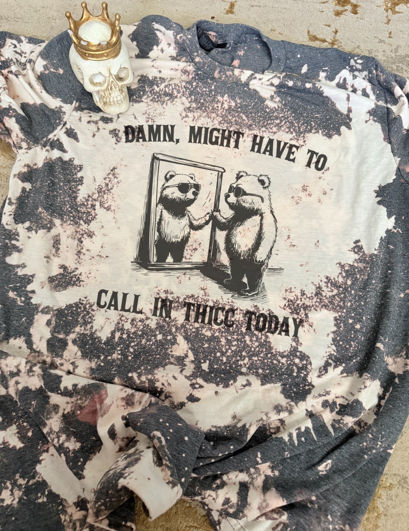 call In thicc-bleached tee