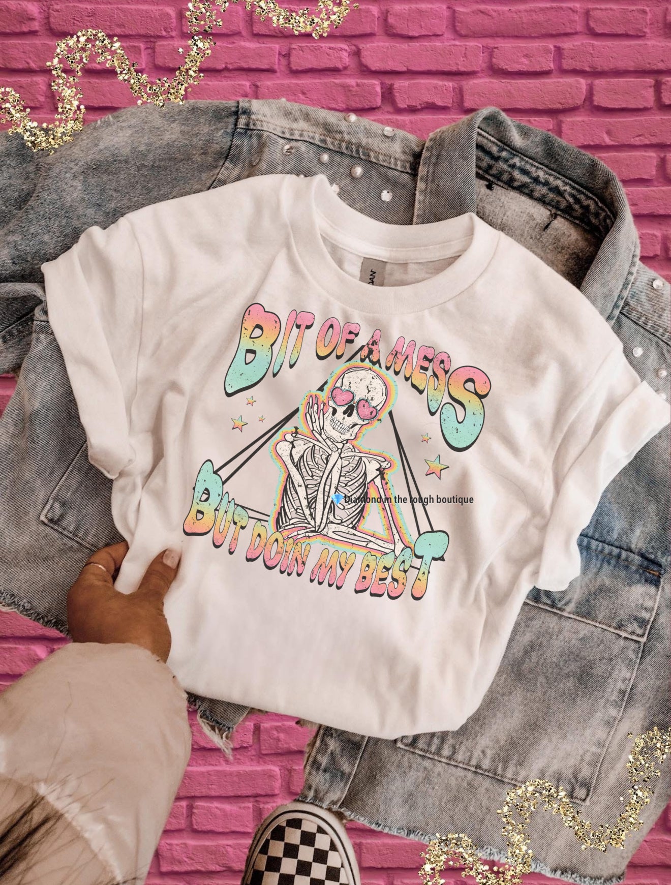 A bit of a mess but doing my best-graphic tee