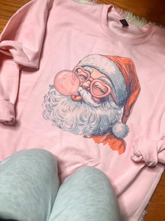 Bubblegum Santa-Crewneck