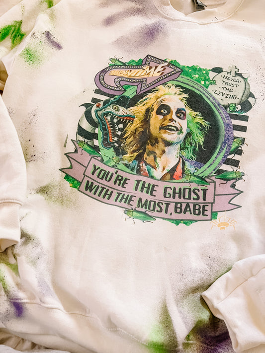 Beetlejuice-dyed crewneck