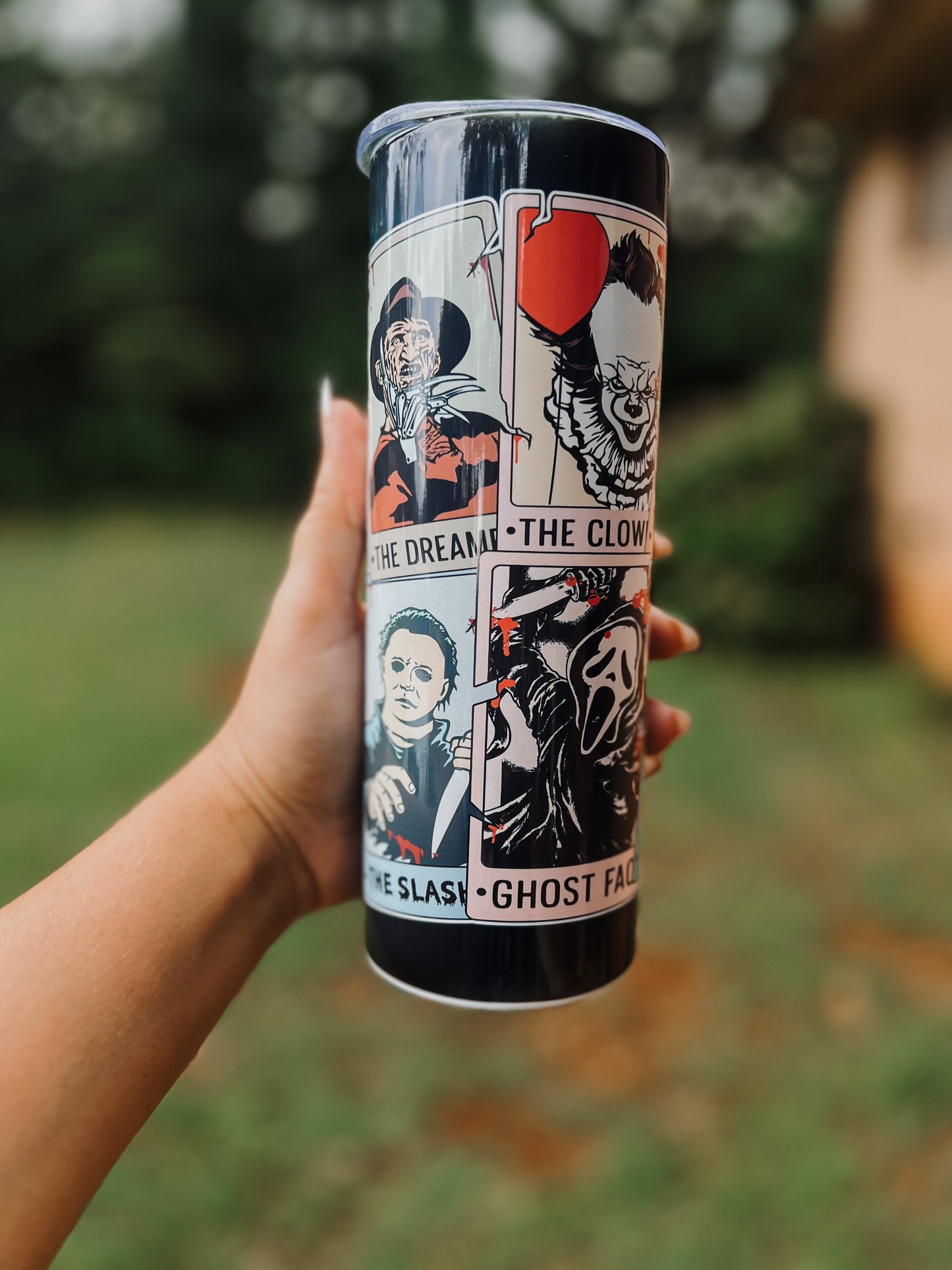 Horror tarot card-20 oz tumbler