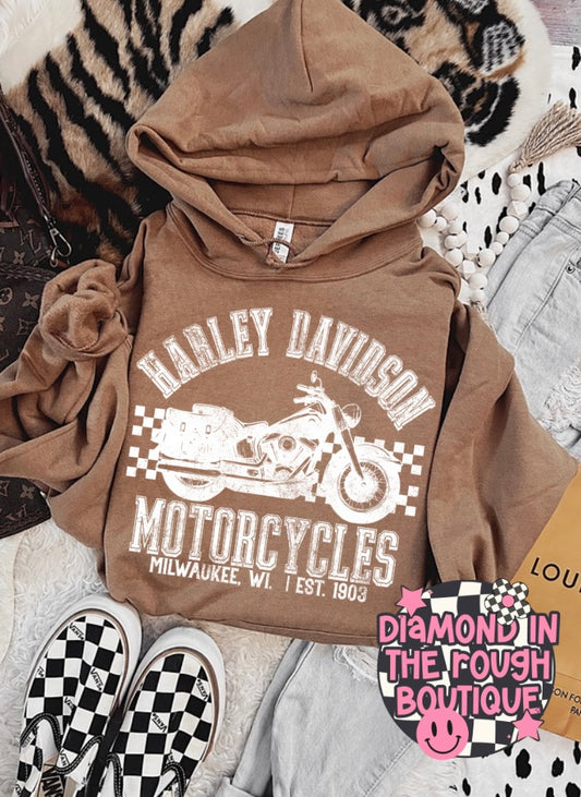 Tan & White HD-Hoodie