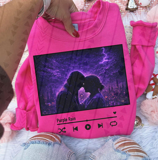 Purple rain stranger things-sweatshirt