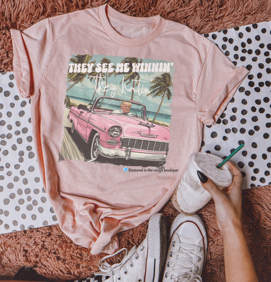 They see me rollin trump-Graphic Tee