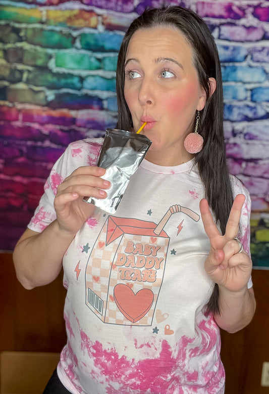 Baby daddy tears-bleached tee
