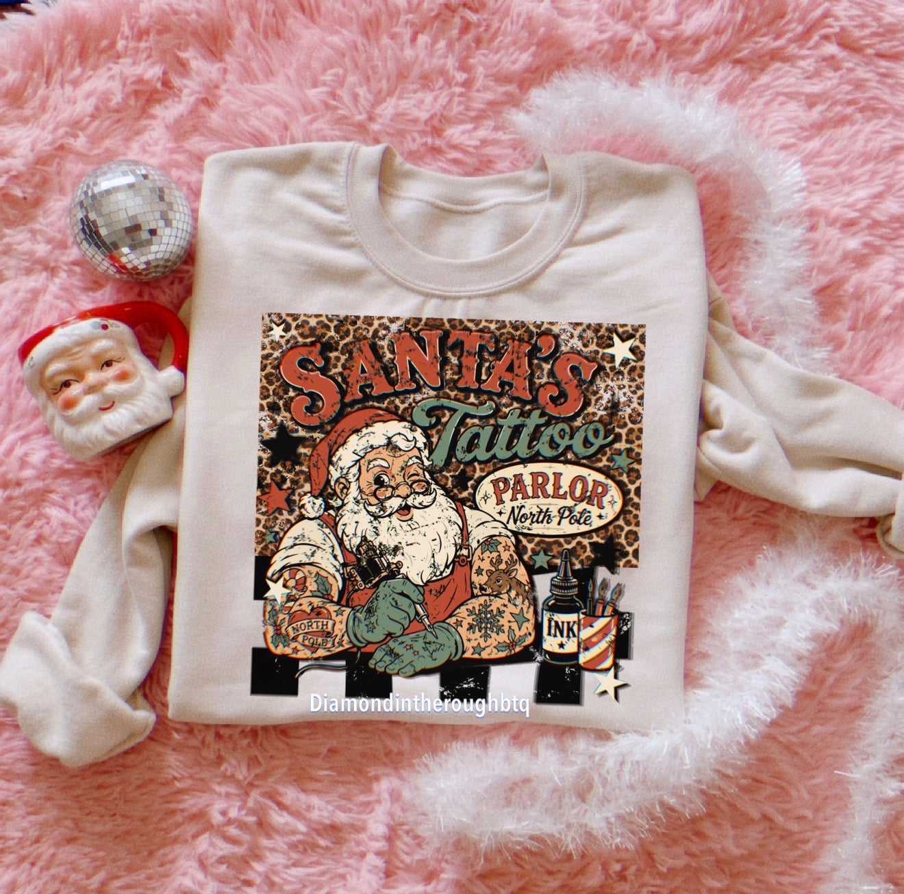 Tatted Santa-sweat shirt