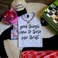 Good things come to those who thrift-graphic tee