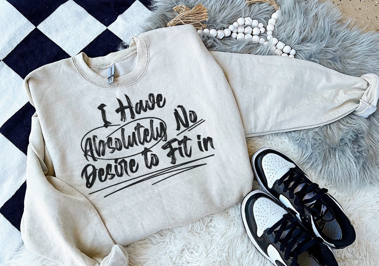 No desire to fit in-Crewneck