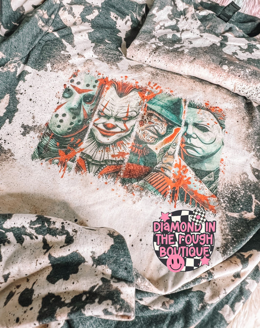The horror men-bleached/paint splatter tee