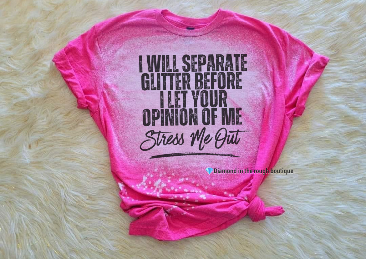 Seperate glitter-bleached tee