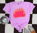 HD pink flame-comfort color tee