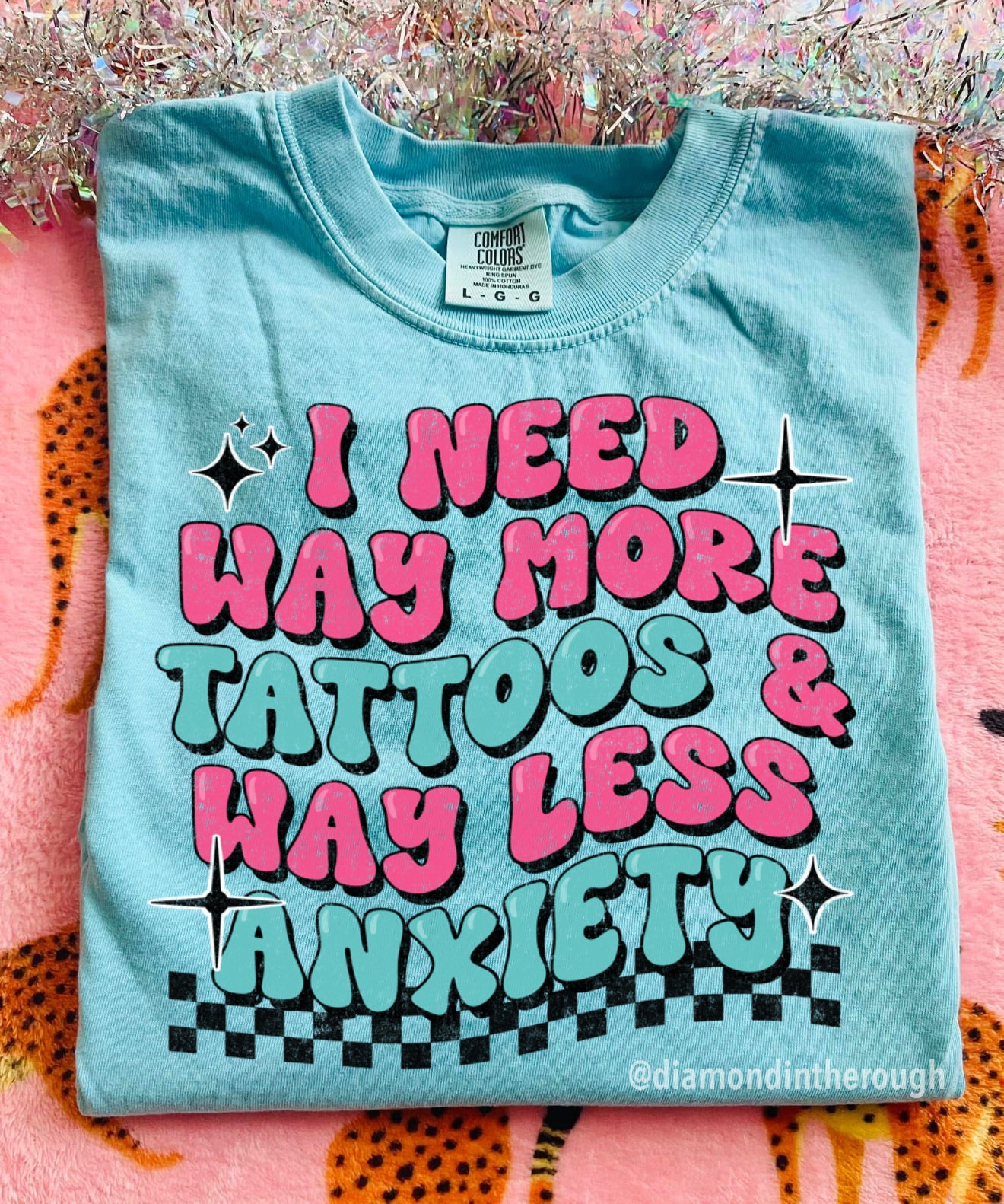 Need more tattoos-comfort color tee