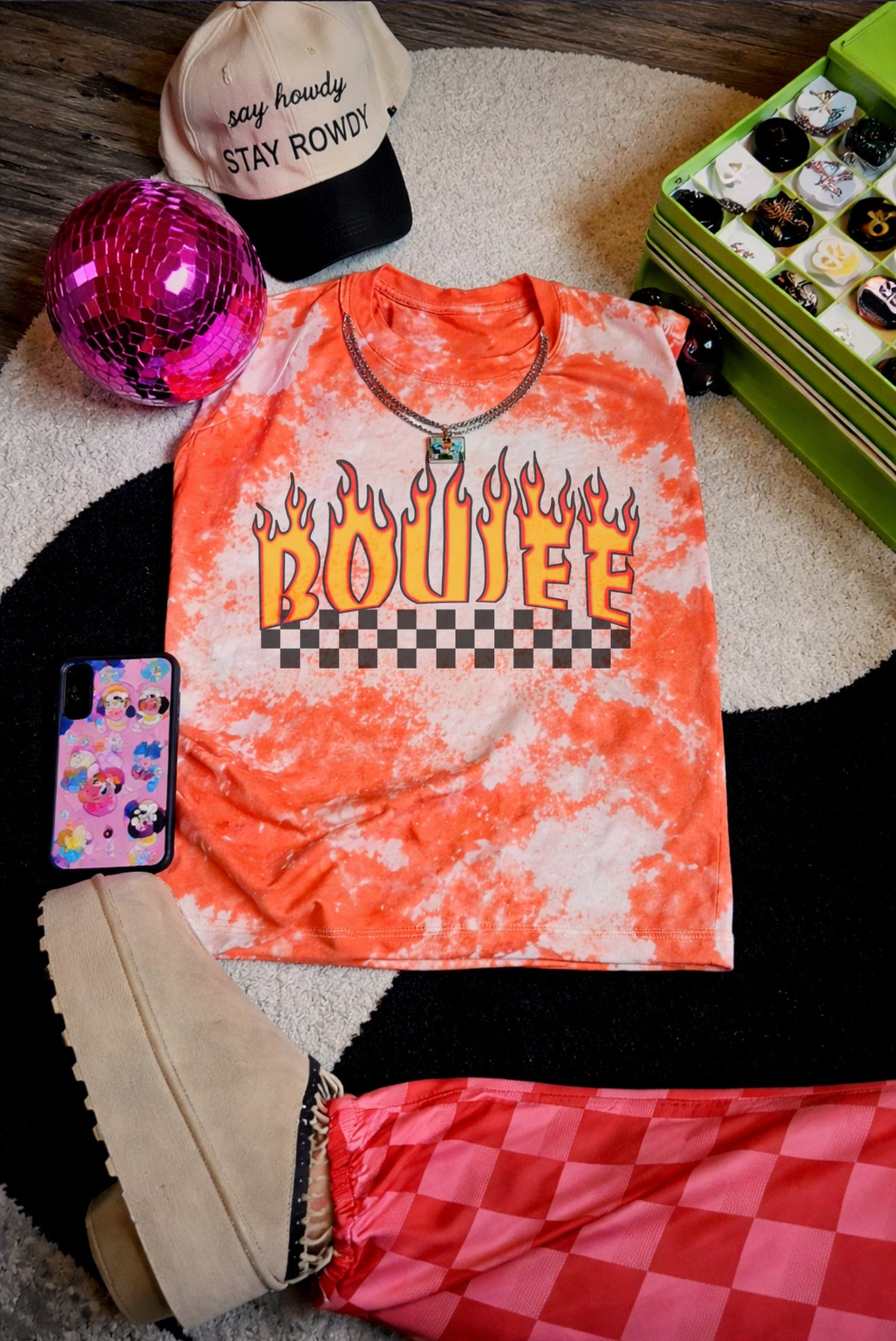 Boujee-bleached tee