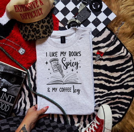 Books spicy & coffee icy-Graphic Tee