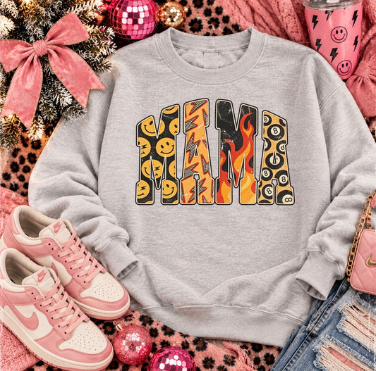 Fire flame Mama-sweatshirt
