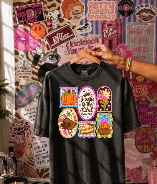 Give thanks to the lord -graphic Tee